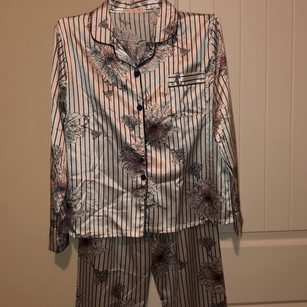 Two piece satin pajama